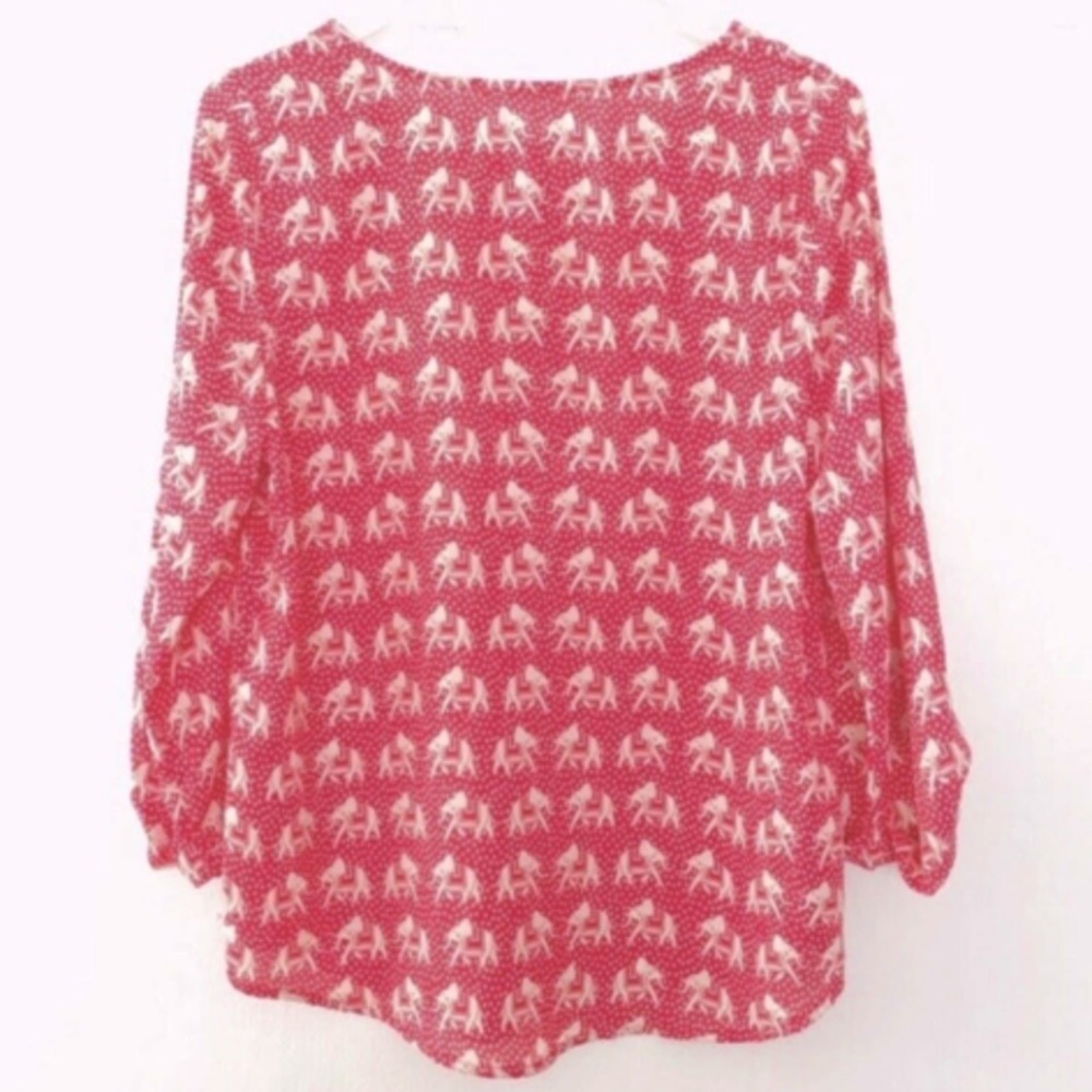 41 HAWTHORNE Ellie Elephant Print Blouse